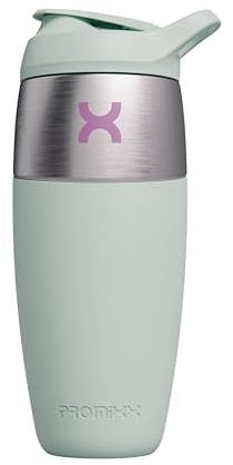 Promixx PURSUIT Bouteille Shaker Premium – Bouteille shaker de protéines à paroi unique en acier inoxydable – Durable, Couvercle Etanche, Sans Odeur