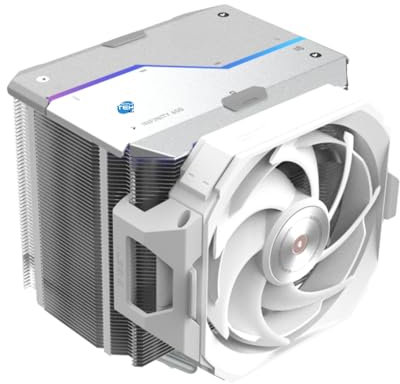 SIMPLETEK - Dissipatore CPU RGB i-600 120mm con LCD | LGA 1700 1200 2066 2011 1366 775 1150 1151 1155 1156 | AM4 AM5 | 275W | Bianco