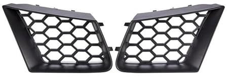 Rejilla Frontal Parrilla Delantera 1 Par Rejillas Superiores Parachoques Delantero Coche para Seat para Ibiza para Córdoba Tipo 6L 2002 2003 2004 2005 2006 2007 2008 2009 Color Negro Mate