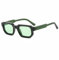 WDZAYXC Vintage Rechteckige Sonnenbrille für Damen Herren Rectangle Sunglasses Retro Brille(Grün/Hellgrün)