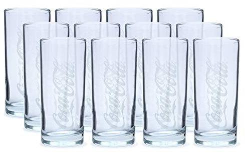 Generisch 12 Stück Cola Longdrink Markengläser Set mit Füllstrich (12x400ml)
