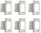 6Pcs Flush Door Hinges 2 Inch Iron Flush Cupboard Hinges for Window Cabinets Closet Drawer Boxes, Silver