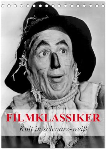 Filmklassiker - Kult in schwarz-weiß (Tischkalender 2026 DIN A5 hoch), CALVENDO Monatskalender: Zeitgeist und Kult aus der Vergangenheit der Filmwelt (CALVENDO Kunst)