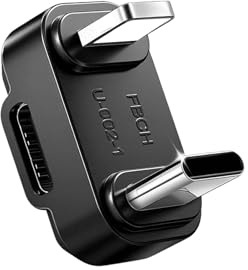 Littlefixer U-förmiger Mikrofon-OTG-Adapter-Konverter, kompatibel mit DJI Mic 3 Mic 2 und DJI Mic Mini (USB-C-Stecker auf Lightning-Stecker mit Ladung)
