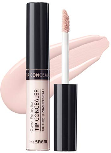 THESAEM Cover Perfection Tip Concealer SPF28 PA++ 6,5g # Aufheller - Strahlender Highlighter, korrigierend und aufhellend, Verfärbungen und dunkle Augenringe, helles Rosa