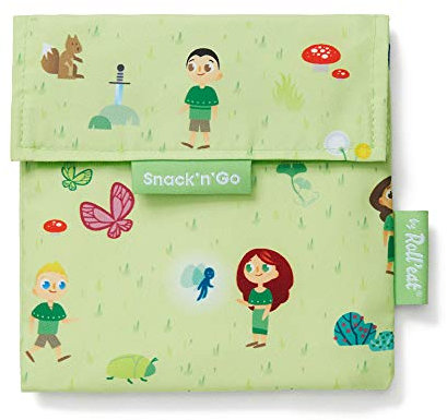 Roll’Eat ®- Snack'n'Go Kids | Porta Merenda per Bambini, Porta Sandwich Riutilizzabile ed Ecologico senza BPA, Forest
