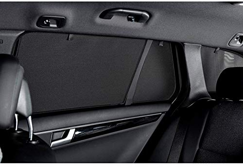 Set de Car Shades compatible avec BMW 2-Serie F46 Gran Tourer 2014- (8-pièces), Noir