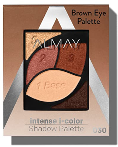Almay Eyeshadow Palette, Longlasting Eye Makeup, Primer Enriched with Antioxidant Vitamin E, Hypoallergenic, 010 Brown Eyes, 0.1 Oz