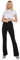 Noisy may Damen Flare Hose mit elastischem Bund und ausgestelltem Bein, Farben:Schwarz, Größe:S
