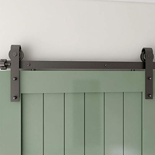 Wolfbird 244CM/8FT Schiebetür Beschlag Schiebetürsystem Gleitschiene Holzschiebetür Schiebetürbeschlag Set