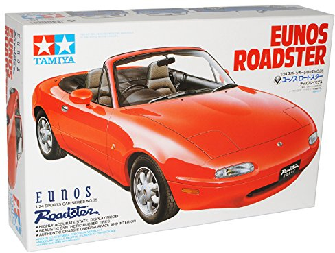 NEW Mazda MX5 NA 1989-1998 Rot Cabrio 24085 Kit Bausatz 1/24 Tamiyia Modell Auto mit individiuellem Wunschkennzeichen