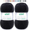 theofeel Set | 2x50g Sockenwolle mit Kaschmir schwarz | Gründl Hot Socks Pearl 10 | Merino Sockengarn zum Stricken oder Häkeln