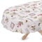 Tischdecke abwaschbar Wachstuch Wachstuchtischdecke Oval 140 x 180cm Schnittkante Botanical Nature Gartentischdecke Wachstuch