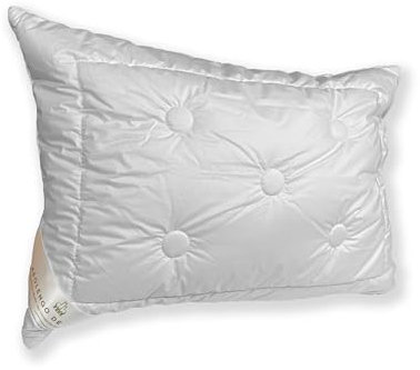 Abolengo de Alpaca Alpaka Kopfkissen mit feinstem Baby Alpaka versteppt 50x70cm, weich (Füllung: Bio Daune/Federn)