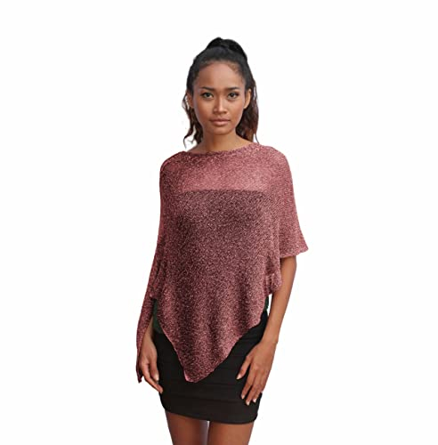 creazioni unique Poncho Coprispalle da Donna Elegante da Cerimonia o Sera - Poncho Donna in Rete di Viscosa Termica con Essenza di Fiore di Ciliegio (Goji)