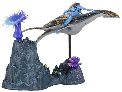 Disney Avatar McFarlane Spielzeug, World of Pandora Neteyam und Ilu Avatar Film Actionfiguren-Set, Disney Toys Sammelfigur - Alter 8+