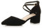 AJVANI Womens Ladies mid Block Heel Cross Strap Evening Mary Jane Court Shoes Size 7 40 Black Suede
