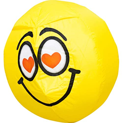 HQ Design Bouncing Moodeez Bodenwindspiel, Spaß am Strand oder auf der Wiese, wetterfest, dekorativ für Garten Camping, robust und langlebig, inkl. Häring, ab 3 Bft (In Love, 60 cm)