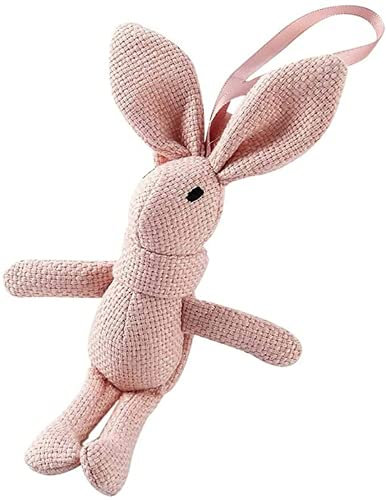 Porte-clés avec pendentif en forme de lapin mignon en peluche pour enfant, bouquet de peluche, sac (rose), Medium, Autres pierres précieuses