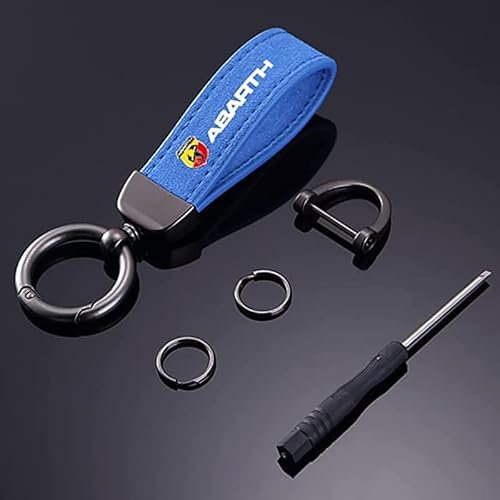 Auto-Logo Schlüsselanhänger, für FIAT Abarth 595 Abarth 500 Abarth 124 Spider mit Logo Autoschlüsselbund Ersetzen Zubehör für Unisex Familie Geschenk,A