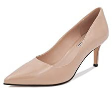QUEEN HELENA Scarpe Eleganti con Tacco Basso a Spillo Decollete a Punta Chiusa Donna K3148 (K3148 Nude, Sistema Taglie Calzature EU, Adulto, Donna, Numero, Media, 38)
