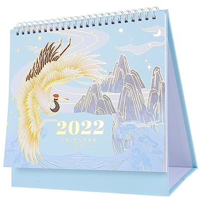 Ciieeo Mini Tischkalender Farbkalender Aus Pappe Und Metall Mit Dicken Seiten Für Organisation Und Termine Kartonrückseite Und Klare Innendrucke Für Einfaches Datumsmarkieren