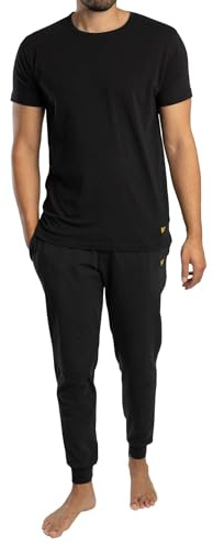 Lyle & Scott Herren Cash-Pyjama-Set, Black, XL