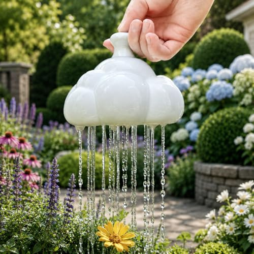 Daumengießkanne aus Keramik, ASMR, Regenwolke, Gießglocke, Daumentopf, handgefertigt, niedliche Pflanzengeschenke, Einweihungsgeschenk, neues Zuhause
