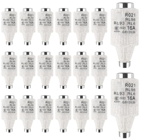 Sporgo GG Diazed Lot de 20 fusibles en céramique spirale DII E27 R021 16 A 500 V AC pour protection des câbles et des lignes