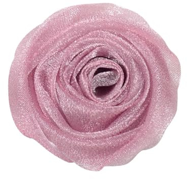 CEMELI 5 * 10 CM 4 pièces paillettes or Organza tissu fleur épinglette Badge fleur Corsage Satin fleur/Rose épinglette broche pour femmes de mariée
