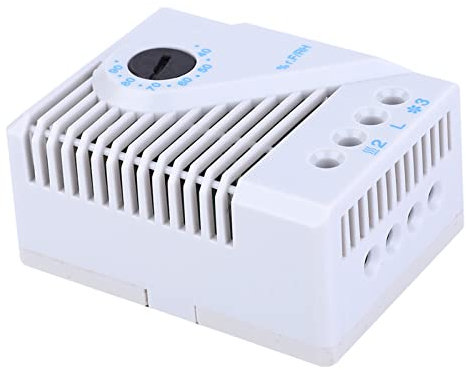 Asixxsix Humidity Controller, MFR012 Mechanical Pre Wired Humidifier Dehumidifier, PC Case Heat Resistance Impact Resistance Humidistat for Crawl Space Curing Meat Grow Room (MFR012)