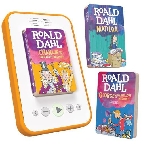 voxblock Wifi & Screen-Free, Portable Kids Audio Book Player | Roald Dahl Kids Audio Books Starter Pack - inc. Matilda Book & 2 more Road Dahl Books