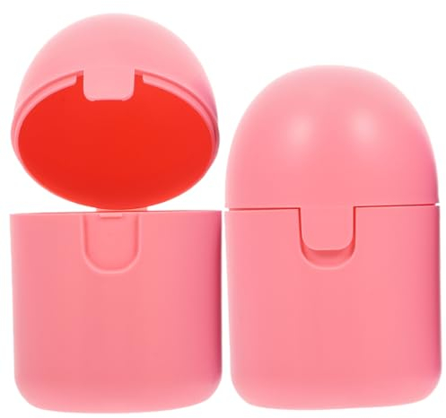 Hoement Aufbewahrungsbox und Platzsparend 2 Stück für Menstruationstassen in Rosa Klein aus Leichtem Pp zur Hygienischen Aufbewahrung und Transport Persönlicher Hygieneartikel