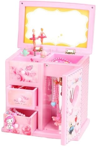 Streysisl Musik-Schmuckkästchen,Schmuckkästchen für kleine Mädchen | Ballerina-Schmuckkästchen für Mädchen mit Musik - Musikalische Schmuck-Aufbewahrungsbox, niedlich für Mädchen-Halsketten,