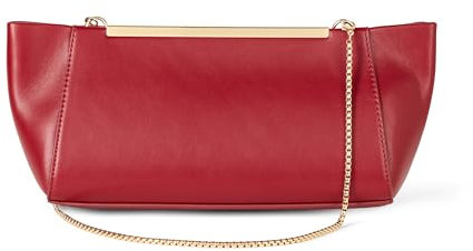 The Drop Harlei Framed Clutch, Dunkelrot, Einheitsgröße