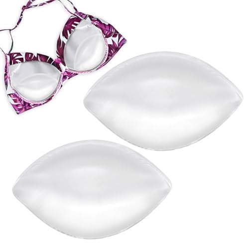 ORUZA 1 Paar Silikon-BH-Einlagen Rutschfeste Push-Up-BH-Pads, Wiederverwendbare BH Polster Einlagen aus Silikon für BHs, Bikini, Badeanzüge, Strumpfhalter, Kleider, Farblos