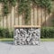 Iiaky Gartenbank aus Gabionen 63x31,5x42 cm Sitzbank Garten GabionenköRbe Gabionen Bank Outdoor Patio BäNke Massivholz Kiefer