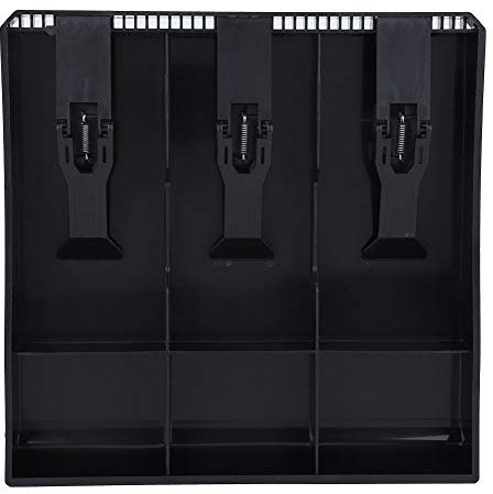 Cassetto, inserto per cassa, ricambio per 3 banconote e 3 pezzi, scatola di immagazzinaggio argento (nero)