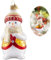 Hzyc Ornamente Schneemann aus Glas, mundgeblasen, Weihnachtsdekoration, Motiv Schneemann, Weihnachtsanhänger, Ornamente, Schneemann, für Urlaub, Party, Geschenk (11 cm)