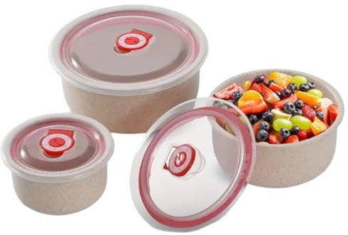 Lot de 3 boîtes alimentaires hermétiques 900 ml, 500 ml et 300 ml, plastique durable, sans BPA, passe au lave-vaisselle et au micro-ondes, couleur verte.