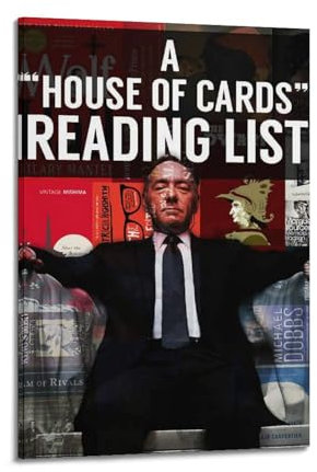 IVANICKED House of Cards Poster, Raumdekoration, Film, ästhetisch, Vintage-Leinwand, 50 x 75 cm, Rahmenstil