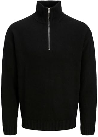 JACK & JONES Male Sweatshirt mit halbem Reißverschluss Einfarbig Sweatshirt mit halbem Reißverschluss
