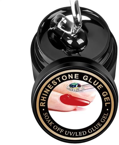Colle à ongles, colle à ongles forte - Colle à ongles en gel longue durée Colle à strass pour ongles,Colle portative de Gel de colle de charme d'ongle colle de Gel de strass pour le Salon de manucure