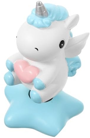 LIFKICH 1stück Wackelfigurine Niedliches Einhorn Ornament Für Auto Büro Dekorative Tischfigur Aus Hochwertigem Harz Geschenkidee Für Freunde Familie Farbenfrohes Design Für Jede