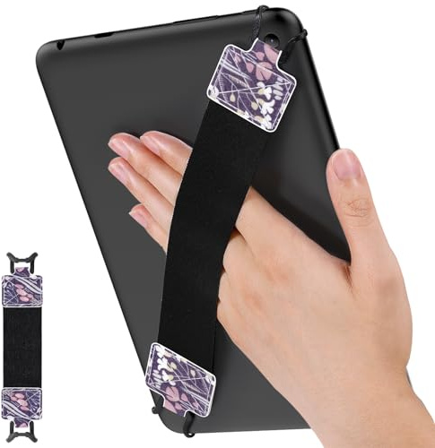 MoKo Dragonne de Sécurité pour 9 - 11 iPad/iPad Pro/iPad Air/Kindle Fire HD/Samsung/Lenovo Tablette, Noir Sangle Haute-Élastique Polyvalente Légère Support Antidérapante, Nuit Bleu