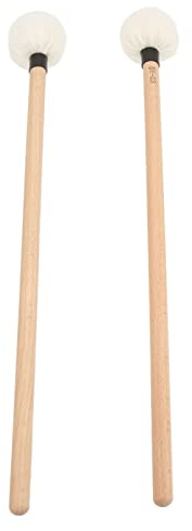 Schlagzeugmallets, Weiche Wollfilzköpfe für Leichtes Spiel Bassdrum-Mallets mit Ahorngriff for Perkussionisten Live-Auftritte Studio-Aufnahmen Übungen