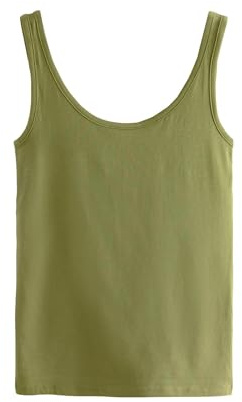 NEXT Damen Standard Top mit Breiten Trägern Olivgrün XL
