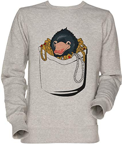Vendax Niffler Im Tasche Herren Unisex Herren Damen Jumper Sweatshirt Grau Men's Women's Jumper Grey