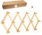 Amapon Accordion Style Expandable Wall Wooden Coat Rack 13 Hooks (Pegs) Hang Hats Jackets Coffee Mug Purses Necklaces Towels Cap Leash Scarves Data Line Kitchenware