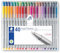 STAEDTLER 334 SB40 Fineliner triplus (ergonomische Dreikantform, hohe Qualität Made in Germany, superfeine Spitze, Set mit 40 brillanten Farben, Linienbreite 0,3 mm)